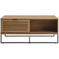 thumbnail image 1 of Jackson 42" Modern Slat Door Coffee Table in English Oak, 1 of 11