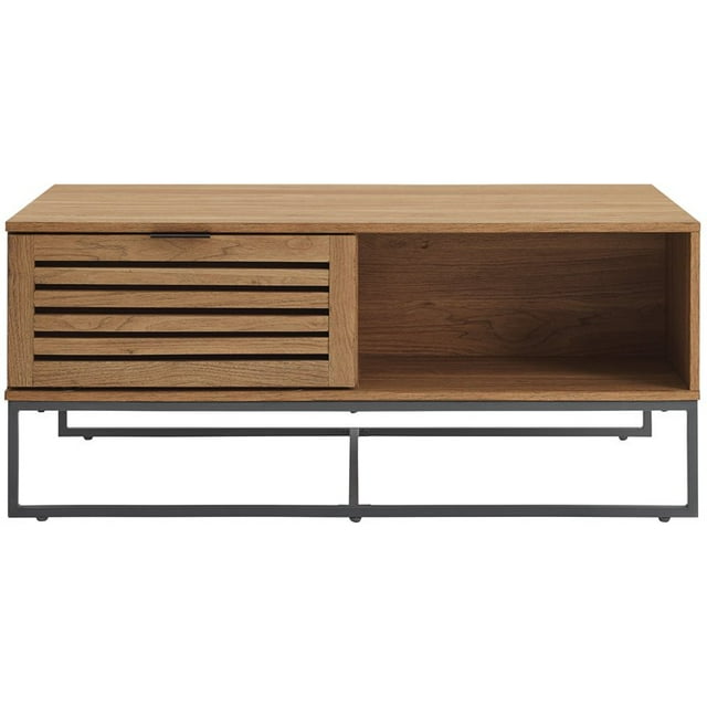 Jackson 42" Modern Slat Door Coffee Table in English Oak