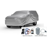 Platinum Shield Weatherproof Commercial Van Car Cover Compatible With 2002 Freightliner 3500 Standard Wheelbase 144 Standard Height Roof - Protect Water, Snow, Sun - Free Cable Lock, Storage Bag & Win