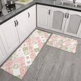 thumbnail image 2 of Pioneer Flower Floral Print Pattern Kitchen Rugs Sets Of 2, Anti Fatigue Non Slip Washable Floor Mats for Kitchen Sink Laundry, 17X30 Inch + 17X47 Inch, 2 of 6