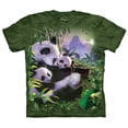thumbnail image 1 of The Mountain Panda Cuddles Child T-Shirt, Green, XL, 1 of 4