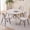 Beige Chairs, variant on 5 Piece 47" Round Dining Table Set for 4, Modern Kitchen Dinner Table with 4 Mid Century Chairs, Stable Cross-Leg, Fashion Furniture Set for Dining Room, Beige