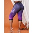 thumbnail image 4 of Tallas grandes Galaxy Butterfly Imprimir Leggings de ajuste de encaje Rosegal Leggings de talla grande, 4 of 5