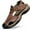 Brown, variant on YODETEY Non Slip Shoes,Outdoor Men'S Leather Non-Slip Anti-Kick and Anti-Collision Beach Sandals