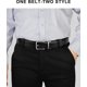 thumbnail image 4 of Cinturón de piel para hombre, cinturón reversible para hombre, 31 mm, negro y marrón, 125 cm, 4 of 5