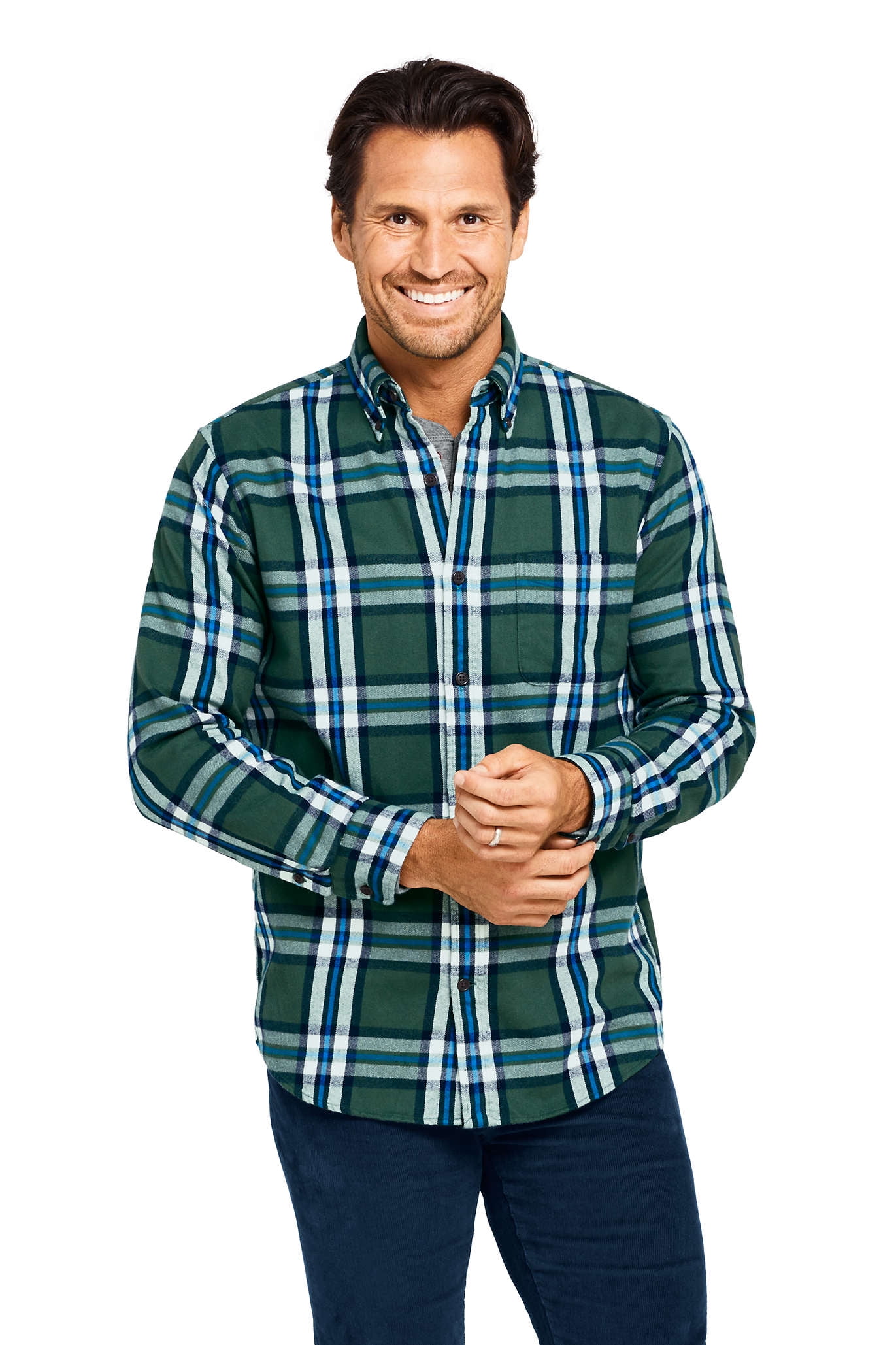 lands end mens denim shirt