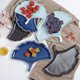 thumbnail image 3 of Juego de 3 platos de postre de cerámica, platos de porcelana con textura en relieve de hojas de ginkgo, platos de aperitivos, como se muestra, 3 of 5