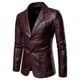thumbnail image 4 of Ropa de cuero de moda para hombre de primavera y otoño de talla grande Chaqueta de cuero de PU para motocicleta para hombre Abrigo de moda para hombre, 4 of 5