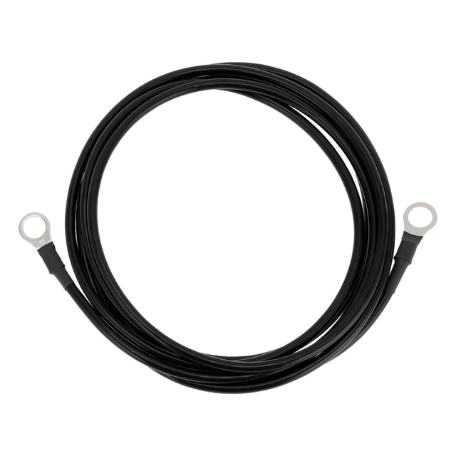 1 Pcs Cable Inversor de Batería 10 AWG Gauge 8FT 3/8" Lug Cable de Batería Universal para Automóvil Vehículo Barco RV Solar Cobre Estañado Negro