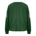 thumbnail image 7 of BODOAO Womens Sparkle Football Sequin Rugby Sweatshirt Game Day Y2K Crewneck Oversized Shirt Long Sleeve Loose Pullover Sequin Rugby Sweatshirt Crewneck Oversized Shirt Fleece Pullover Green Xl, 7 of 7