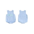 thumbnail image 2 of BemeyourBBs Newborn Baby Boy Mothers Day Outfit Summer Bubble Romper Overalls Mama's Boy Letter Embroidery Plaid Print Sleeveless Round Neck Jumpsuit Playsuit Bodysuit, 2 of 9