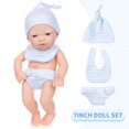 thumbnail image 2 of 7 Inch Reborn , Soft Elastomer Realistic Doll for 3-4 Years and 4-5 Years, Weighted Body with Lifelike Features, 2 of 6