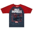 thumbnail image 3 of Marvel Boys Avengers 2-Piece Swimsuit Set, Rash Guard & Swim Trunks 2-Pack Bundle Set for Boys (Spider-Man, Size 8), 3 of 4