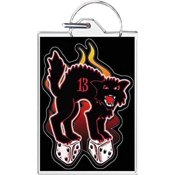 Black Cat 13 Keychain