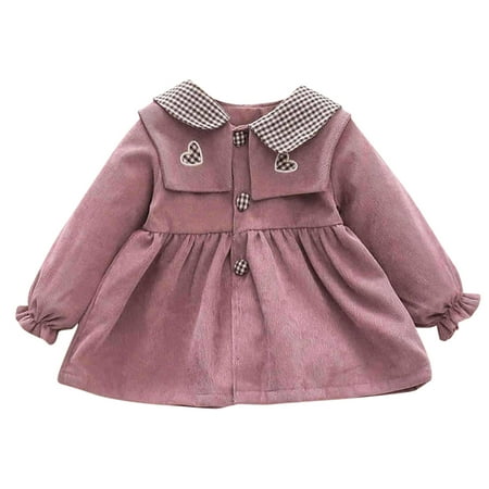 

JDEFEG Girl Clothes Toddler Girls Winter Long Sleeve Fashion Love Plaid Dress Princess Dress for Kids Clothes Girls Casual Long Sleeve Dress Cotton Blend Purple 6
