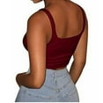 thumbnail image 2 of PENGXIANG Femmes Sans Manches Tube Top Été Dame Bandeau Extensible Crop Top, 2 of 5