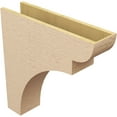 thumbnail image 5 of 7"W x 28"D x 28"H Thin Yorktown Rough Cedar Woodgrain TimberThane Corbel, Primed Tan, 5 of 6