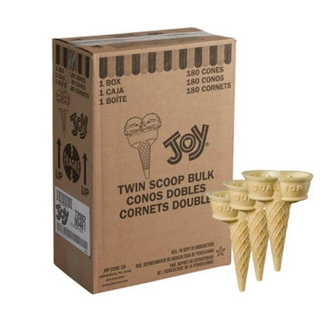 JOY Twin Scoop Cake Cone - 180/Case | Perfect for Double the Delight