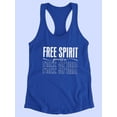 thumbnail image 3 of Slogan Free Spirit  Art Racerback Tank Women -Image by Shutterstock, Female Small, 3 of 4