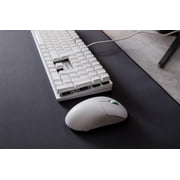 Cherry KC 200 MX Mechanical Office Keyboard with New MX2A switches. Modern Design with Metal Plate Frame. (White W/MX2A Silent Red Switch)
