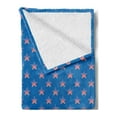 thumbnail image 2 of Fourth of July Soft Flannel Fleece Throw Blanket, Intricate Stars with Vertical Stripes National Vibes, Cozy Plush for Indoor and Outdoor Use, 70" x 90", Cobalt Blue Blue, by Ambesonne, 2 of 5