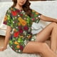 thumbnail image 4 of Fotbe Begetable Conjunto de Pijama Estampado para Mujer, 2 Piezas, Ropa de Dormir con Camiseta de Manga Corta y Shorts Suaves-Small, 4 of 6