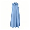 thumbnail image 6 of Bixock Women's Maternity Dress Sleeveless A Line Sundress Loose Casual Maxi Dress with Pockets Baby Shower Pregnancy Dresses for Photoshoot Maternity Outfits Summer Clothings, 6 of 6