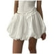 thumbnail image 1 of Falda mini sexy lisa con volantes para mujer, estilo skater coqueto - Falda corta informal de fiesta de cintura alta, 1 of 2