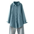 thumbnail image 4 of Endives Women's Linen Shirts Button Down Long Tunic Tops Plus Size Blouse With Pockets, 4 of 6