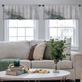 thumbnail image 3 of LALILO Kitchen Curtain Valance White Natural Marble Rod Pocket Window Curtain 52"x 18" Set of 2, 3 of 6