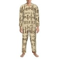 thumbnail image 3 of Sikiie Thanksgiving With A Grateful Heart Mens Pajama Set, Soft Warm Long Sleeve Sleepwear, Cozy Button-Down Pjs for Men-, 3 of 7