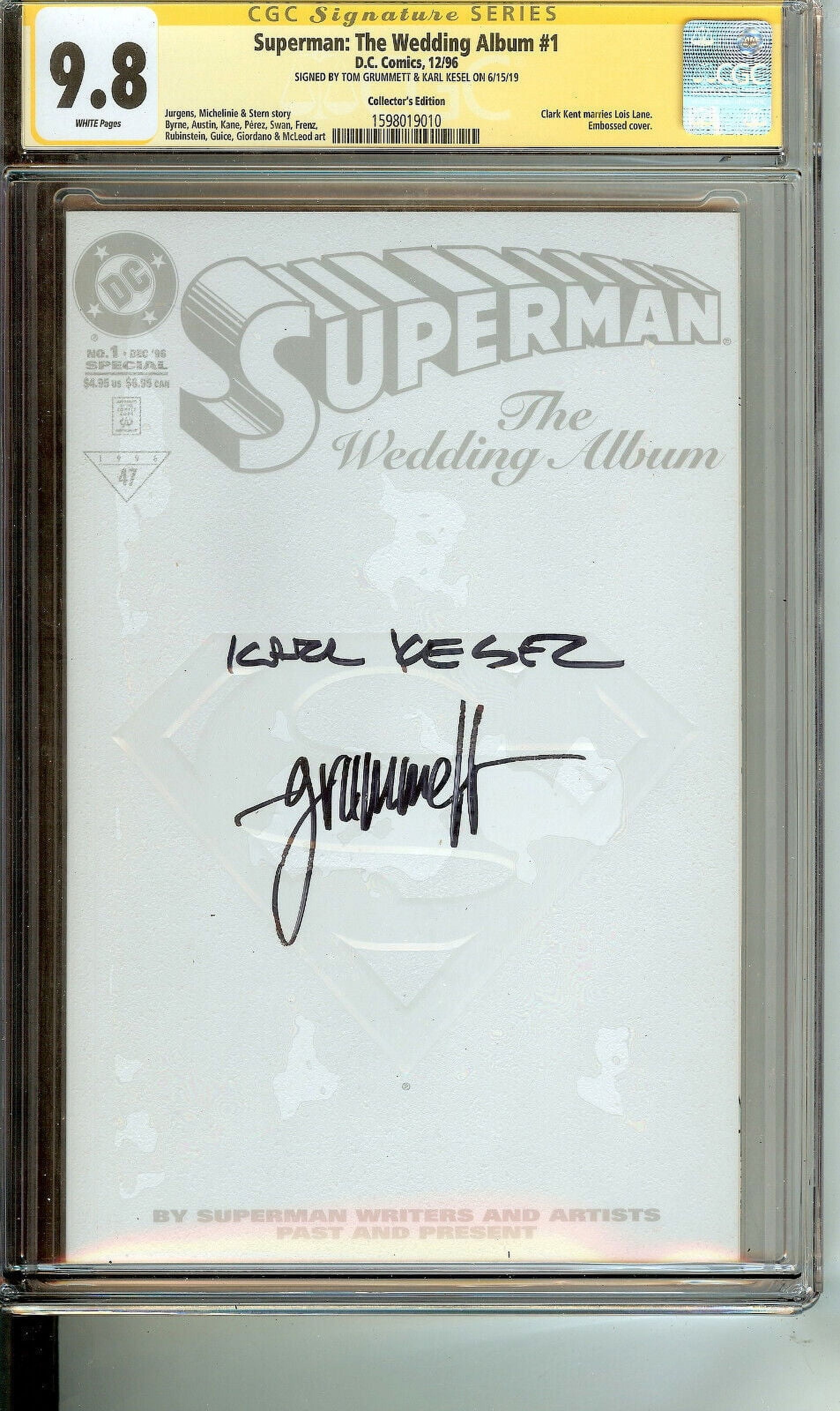 Superman The Wedding Album #1 CGC 9.8 Signed Grummett