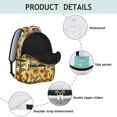 thumbnail image 4 of Sunflower and Butterfly Yellow Pattern Backpack for School, Cute School Bag with Adjustable Shoulder Straps and Padded Back, 15.3"x11"x7.1", 4 of 5