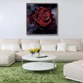 thumbnail image 2 of 5D Diamant Peinture Kit Rouge Rose Pleine Perceuse Strass DIY Point de Croix Décoration de la Maison, 2 of 8