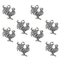 WHAMVOX 20pcs Alloy Chicken Pendant Charms DIY Jewelry Making Accessories for Necklace Bracelet (Antique Silver)