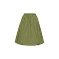 thumbnail image 6 of Biezeib Women Bubble A-Line Skirt Casual Summer Solid Color Elastic Waist Midi Skirt for Beach Vacation Club Streetwear, 6 of 6