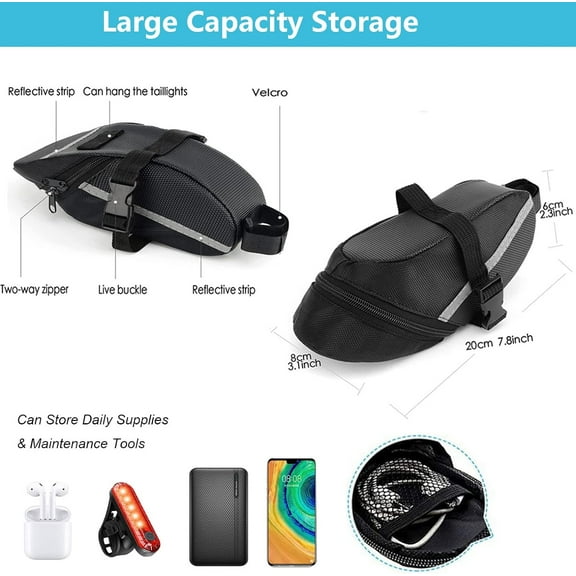 Bike Repair Tool Kit with Mini Pump, 16-in-1 Multitool, Tire Repair Set for Road MTB E-Bikes