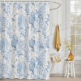 thumbnail image 3 of Shower Curtain Blue Hydrangea Shower Curtains for Bathroom Decor, Waterproof Polyester Shower Curtain Set with Hooks, Small Stall Size 36" x 72" Spring Flower Leaf, 3 of 9