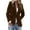 Coffee, variant on Velvet Blazers for Women Casual Business Button Up Jacket Fall Winter Coats Notch Lapel Work Office Jackets Blazer