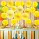 thumbnail image 3 of 20 pompones de papel de seda, abanicos de papel y bolas de nido de abeja, kit de papel decorativo para cumpleaños, bodas, baby shower, fiestas, decoración del hogar, color naranja Namotu HFP-0579-2, 3 of 7