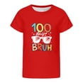 thumbnail image 4 of SGMVNU 100 Days of School Shirts for Boys Girls Boys Tops Size 6 Short Sleeve Tops Crewneck Trendy Loose T-Shirts Cotton Tops Graphic Tees(Size 10-11 Years,Red), 4 of 4