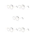 thumbnail image 2 of Guardurnaity Gafas para miopía con lentes antiazules, gafas cuadradas para ordenador, gafas graduadas para mujer, hombre, estudiante, grado dorado Type2 NO2, 2 of 6