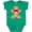 Kelly Green, variant on Inktastic Cute Gingerbread Man with Red Plaid Bowtie Boys or Girls Baby Bodysuit
