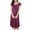 Purple, variant on Maean Womens Nightgowns Satin Silky Short Sleeve Long Nightgown Loose Sleepwear Loungewear Nightdress