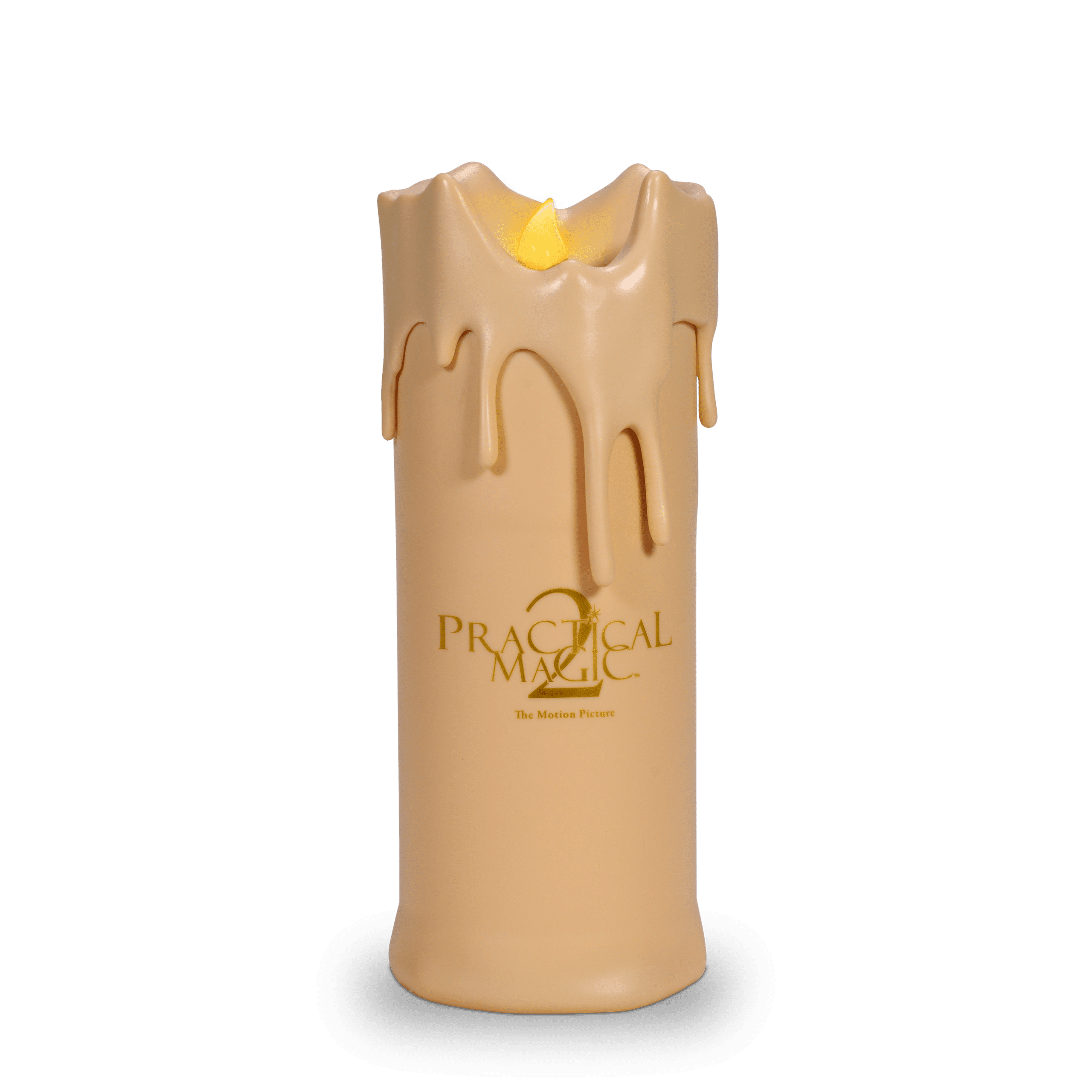 Practical Magic 2 Flicker Flame Candle Tumbler with Straw, Dripping Candle Style Novelty Drink Cup with Faux Flame Detail, Movie Inspired Beverage Tumbler for Party Gift