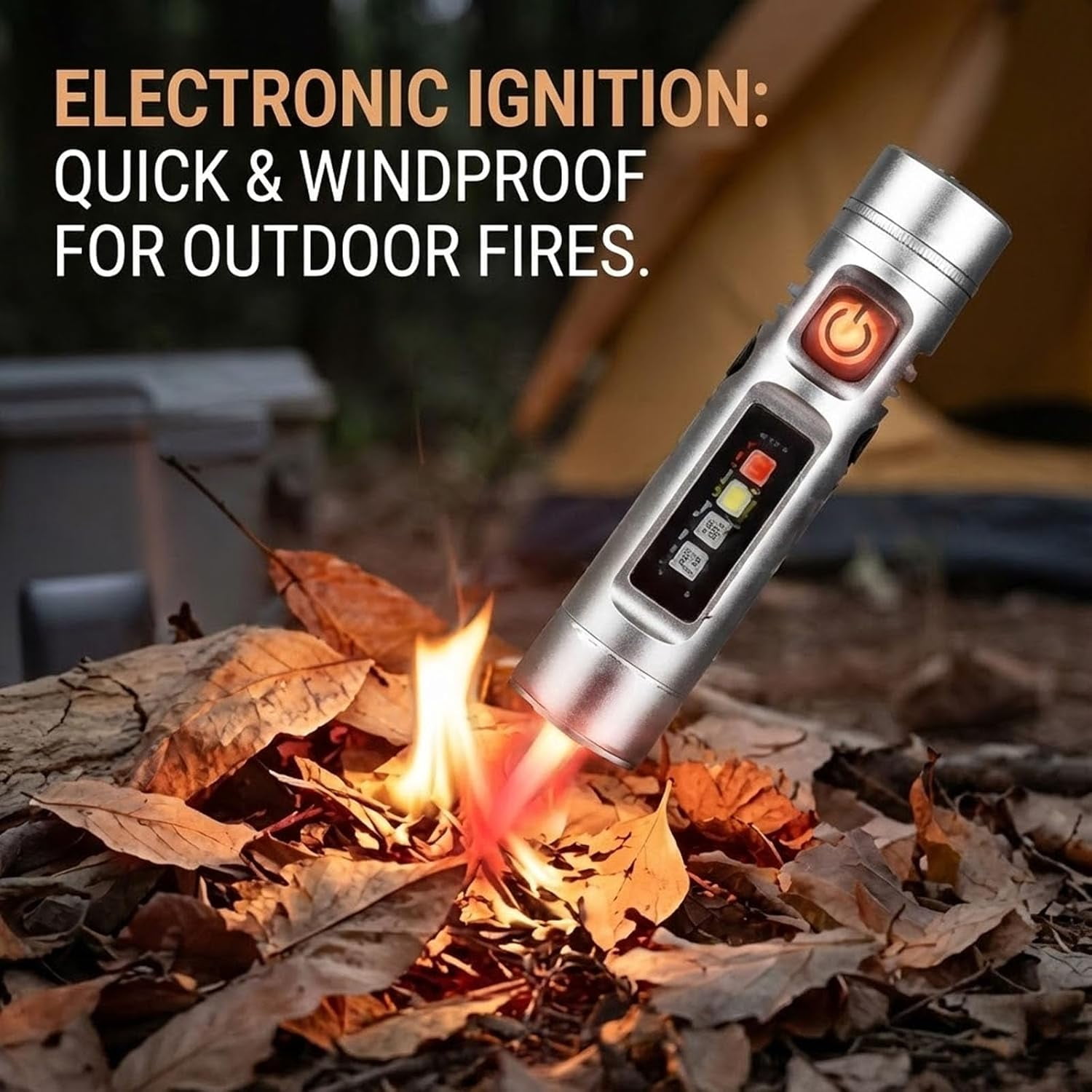 Pocket Rechargeable EDC Flashlight, Mini Keychain Light with Fire Starter, Magnetic Base Lamp for Camping Hiking