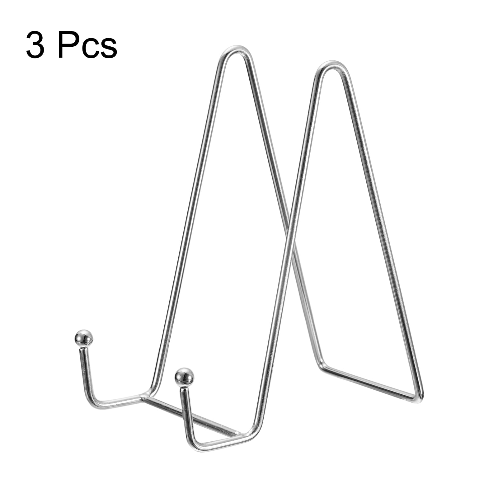 Uxcell 3Pack 6Inch Plate Stand for Display Iron Easel Plate Holder for Photo Silver