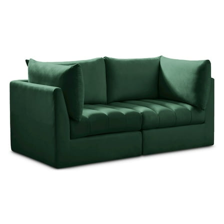 Meridian Furniture Jacob Green Velvet Modular Sofa