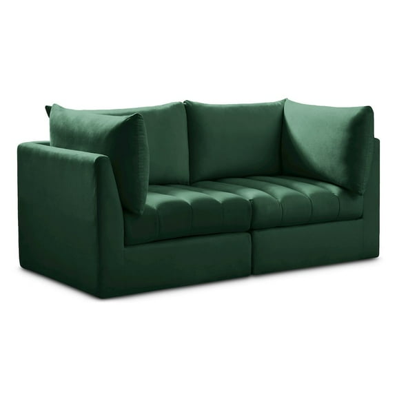 Meridian Furniture Jacob Green Velvet Modular Sofa