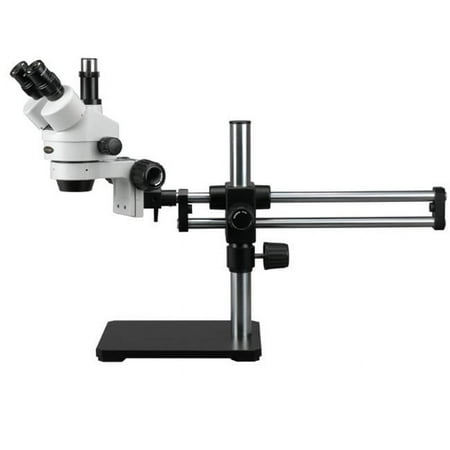 AmScope SM-5TX 3. 5X-45X Trinocular Stereo Microscope On Ball Bearing Boom Stand